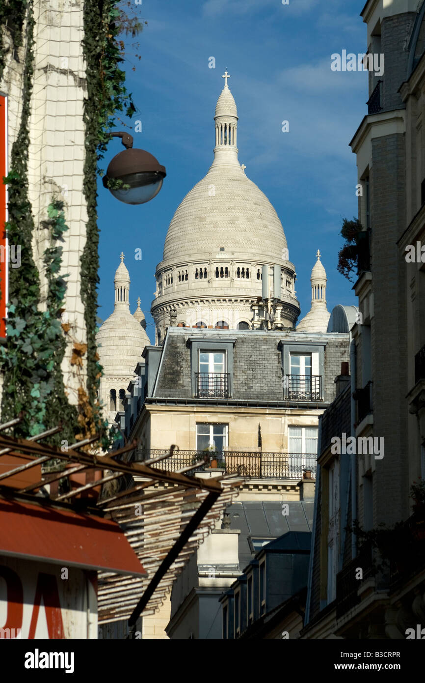 Il Sacre Coeur Chiesa Montmartre Parigi Francia Foto Stock
