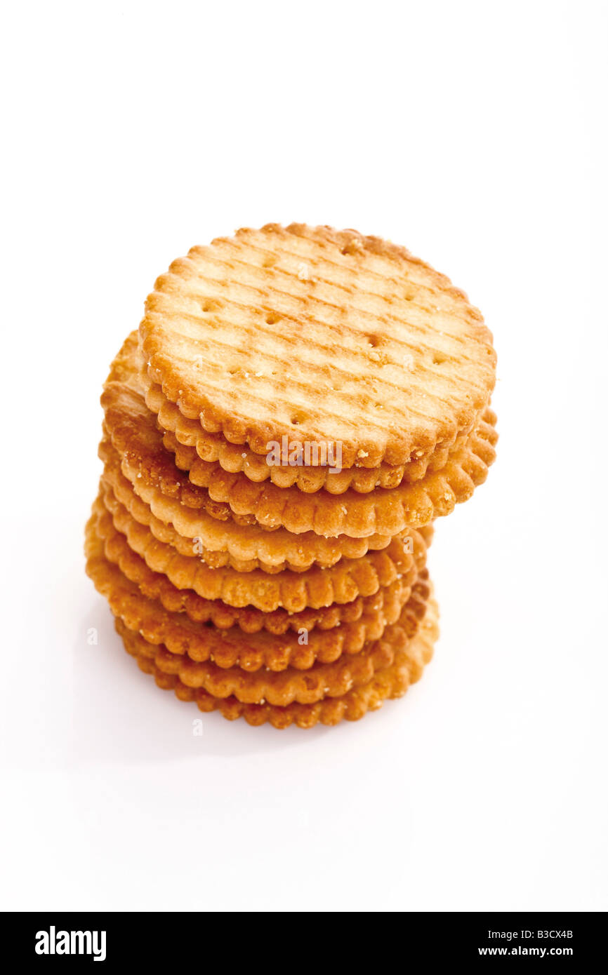 Cracker impilati, close-up Foto Stock