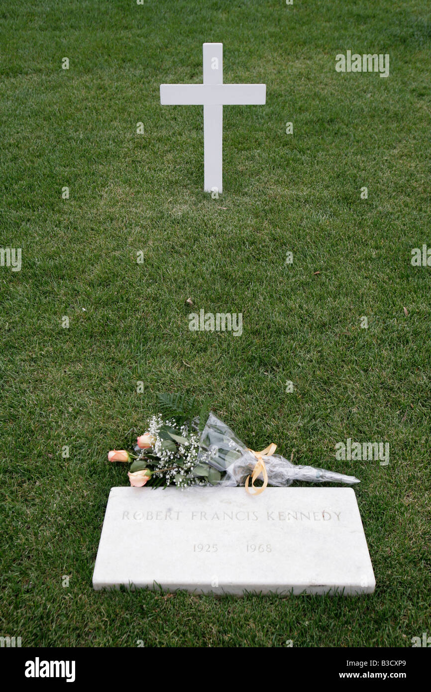 Robert F Kennedy sito grave, il Cimitero Nazionale di Arlington Foto Stock