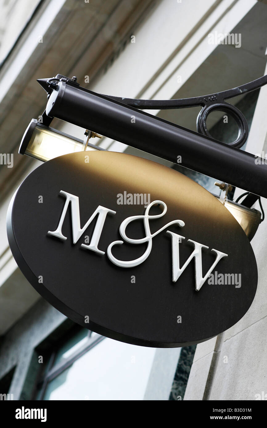 Mappin e Webb shop segno Foto Stock