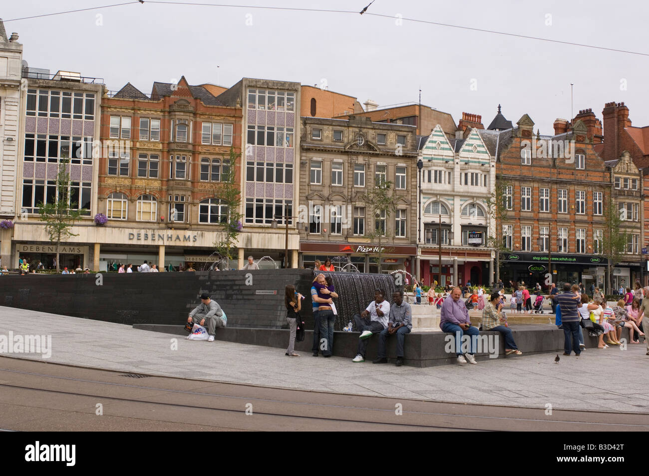 Il Nottingham City center edifici Foto Stock