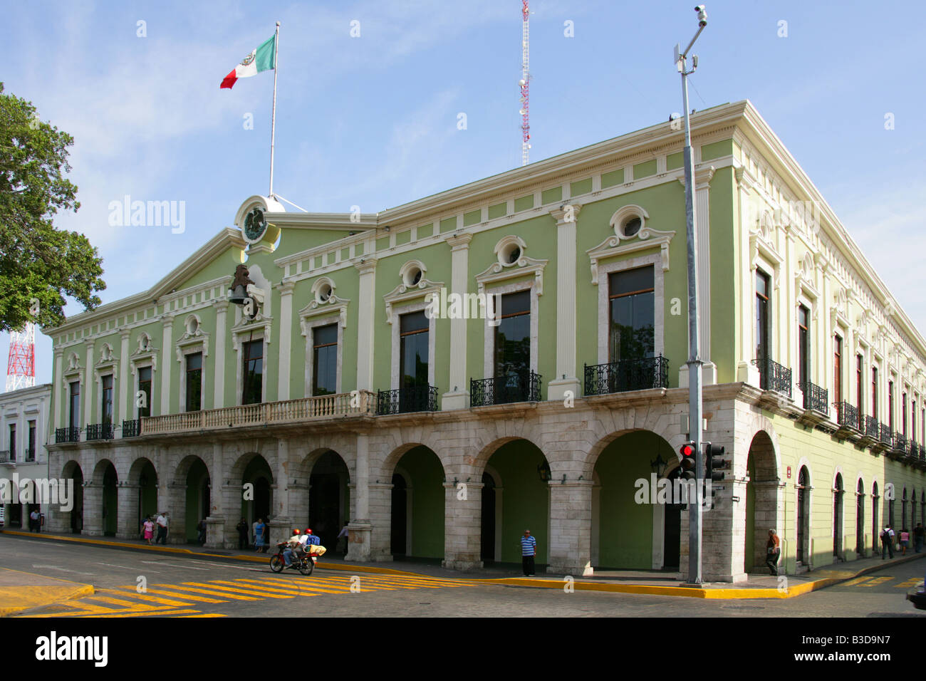 Stile coloniale spagnolo, Architettura, Merida, Penisola dello Yucatan, Messico Foto Stock