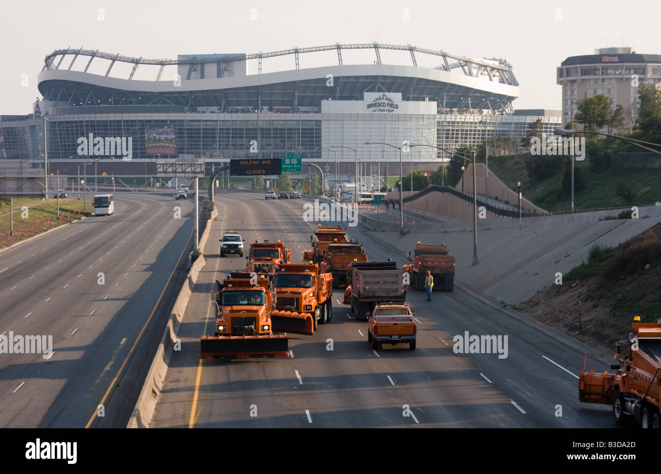 INVESCO Field at Mile High la notte Barack Obama ha pronunciato il suo discorso democratico che accetta la nomina presidenziale. Foto Stock