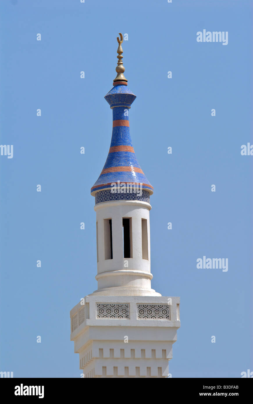 Minareto Sur Sharqiya Regione Sultanato di Oman Foto Stock