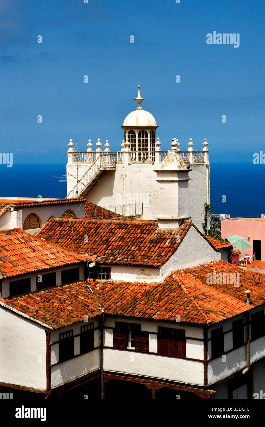 Tradizionale architettura delle Canarie in La Orotava, Tenerife, Isole Canarie, Spagna Foto Stock