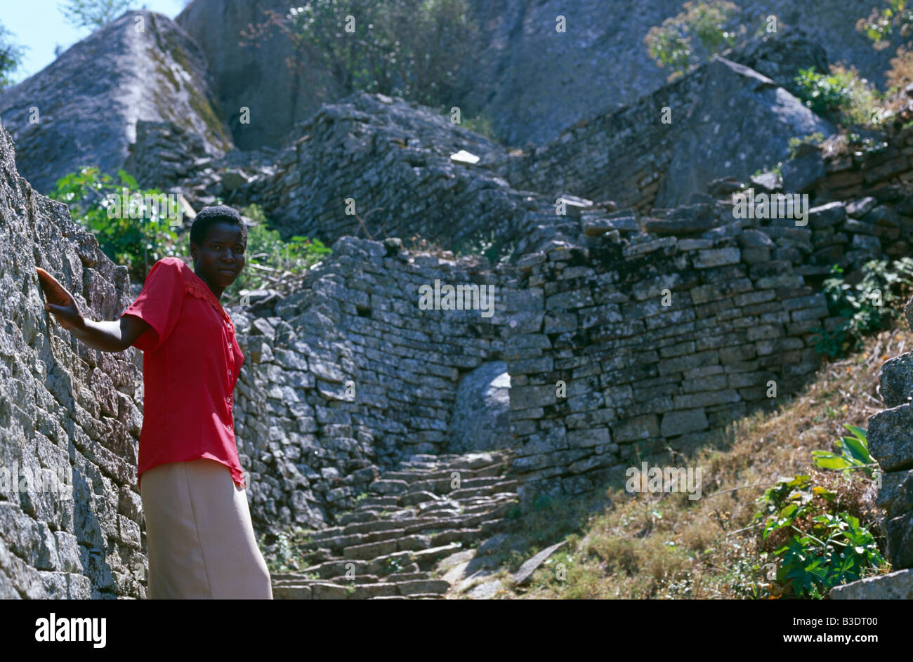 Grande Zimbabwe rovine. Foto Stock