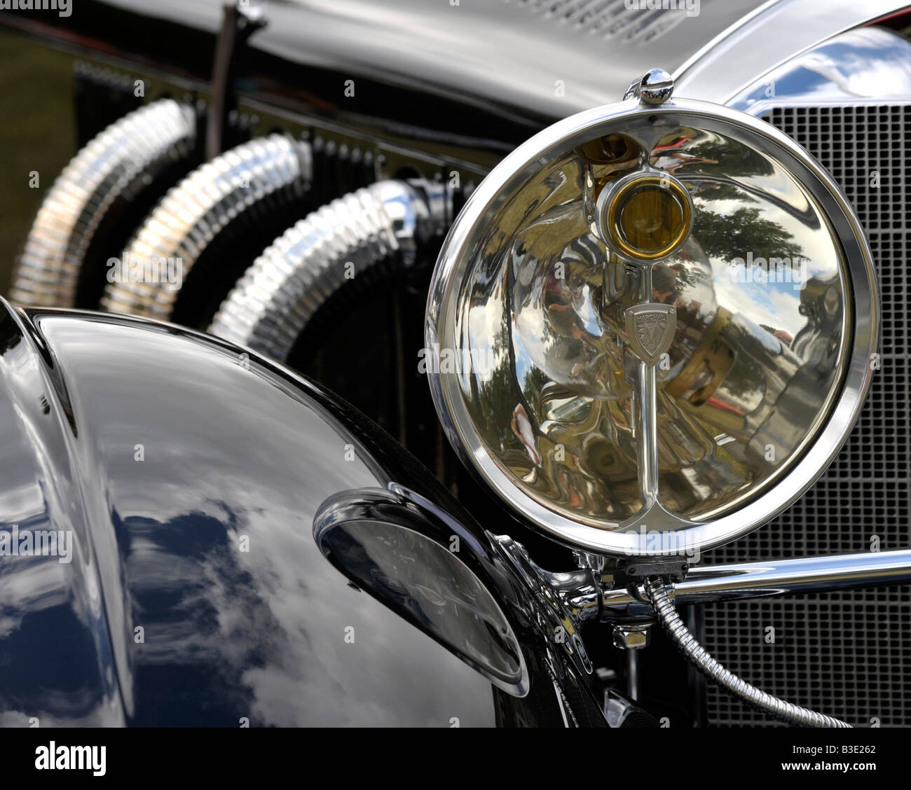 1930 vintage Mercedes Benz SSK 710 Trossi Roadster estremità anteriore Foto Stock