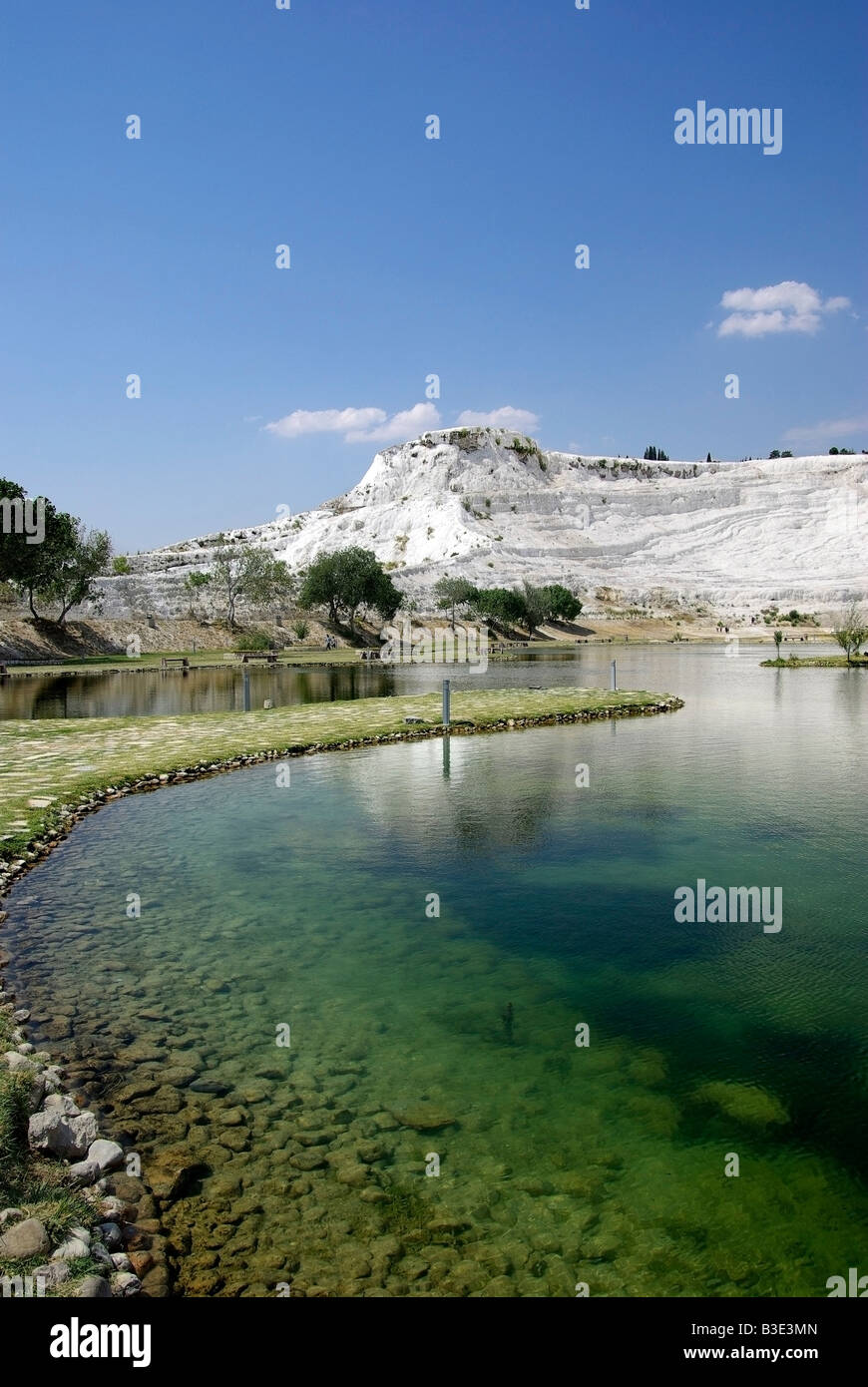 Pamukkale Turchia sorgenti calde piscine termali a molla Foto Stock