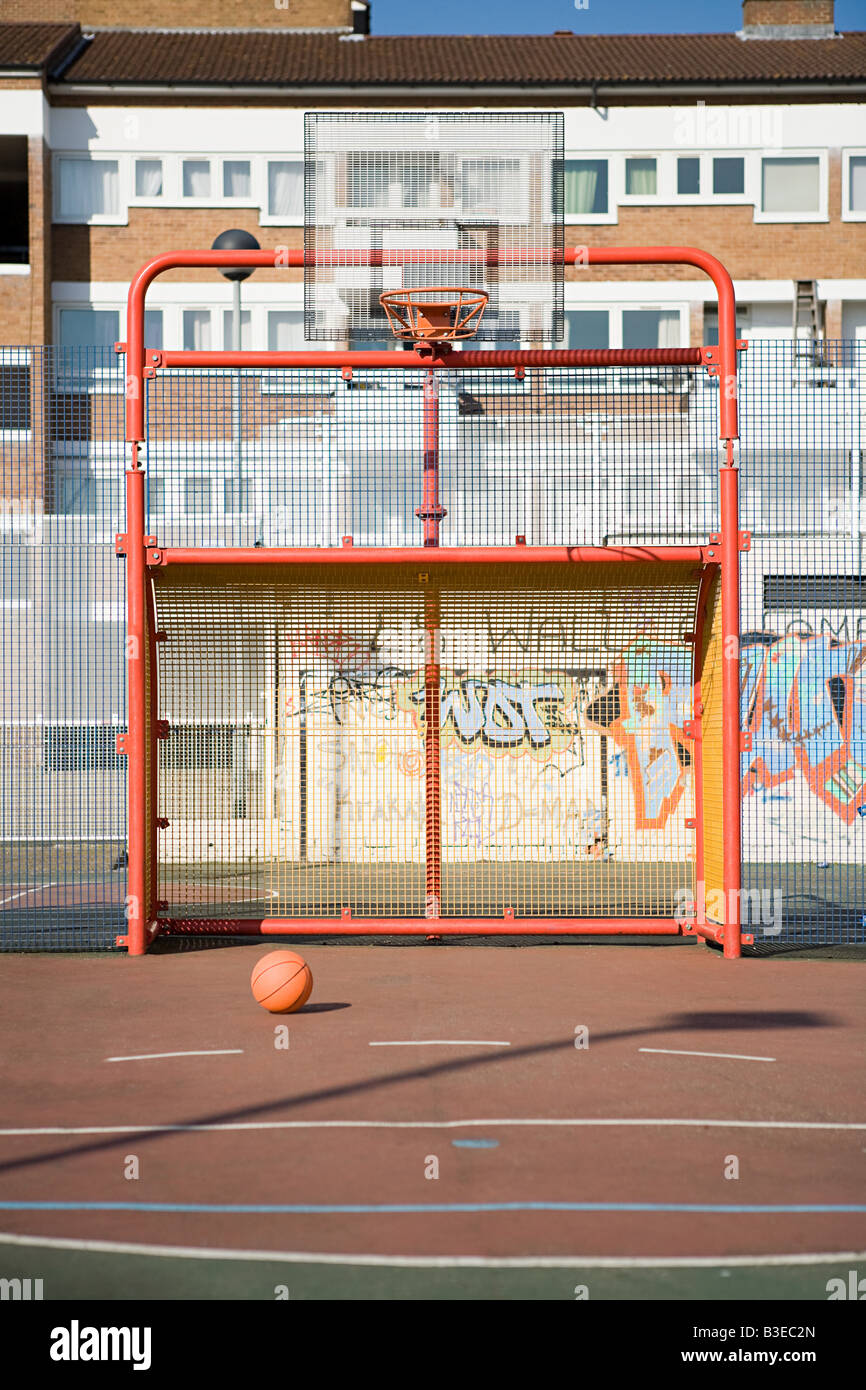 Campo di pallacanestro Foto Stock