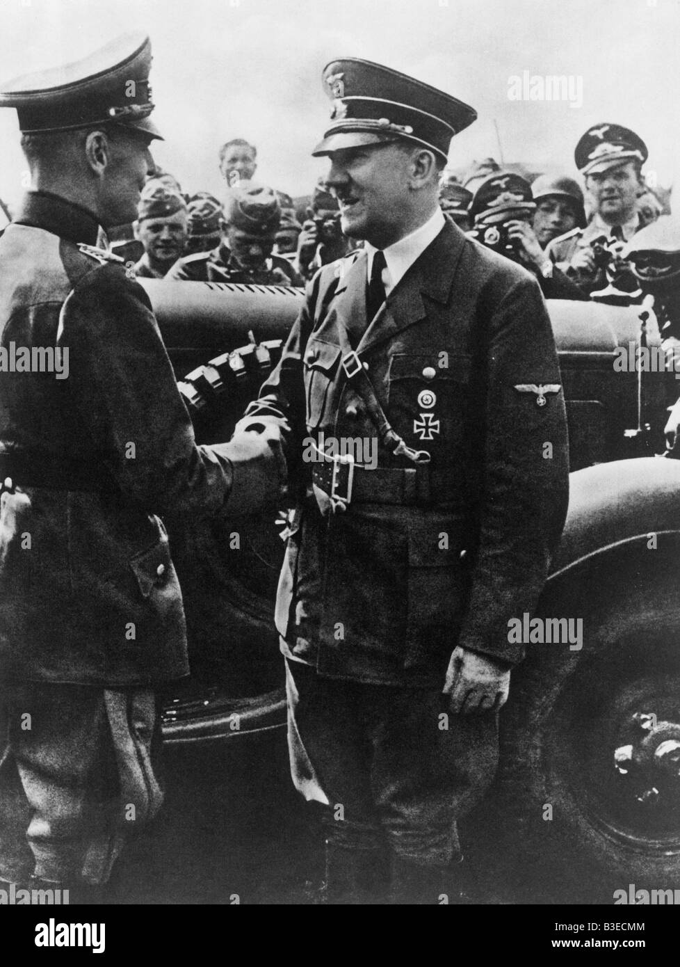 Hitler con Rundsted al fronte orientale. Foto Stock