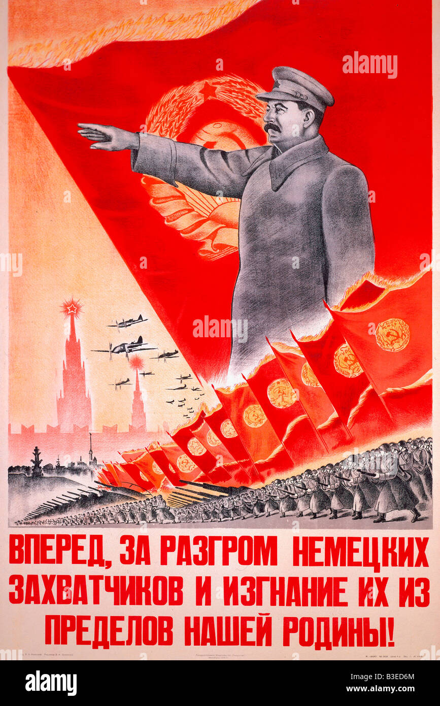 Stalin / avanti... / Poster Foto Stock