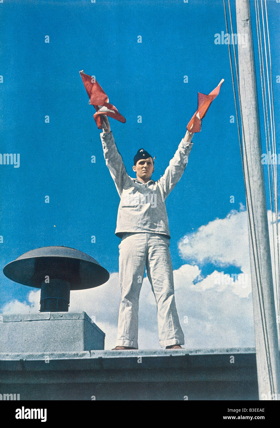 Marina militare tedesca il punto di segnale / SECONDA GUERRA MONDIALE / 1941 Foto Stock