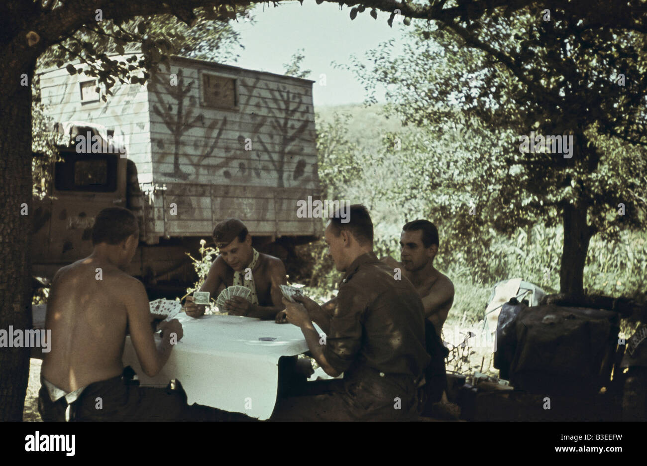 Il tedesco 'PK' uomini carte da gioco/WWII/1941 Foto Stock