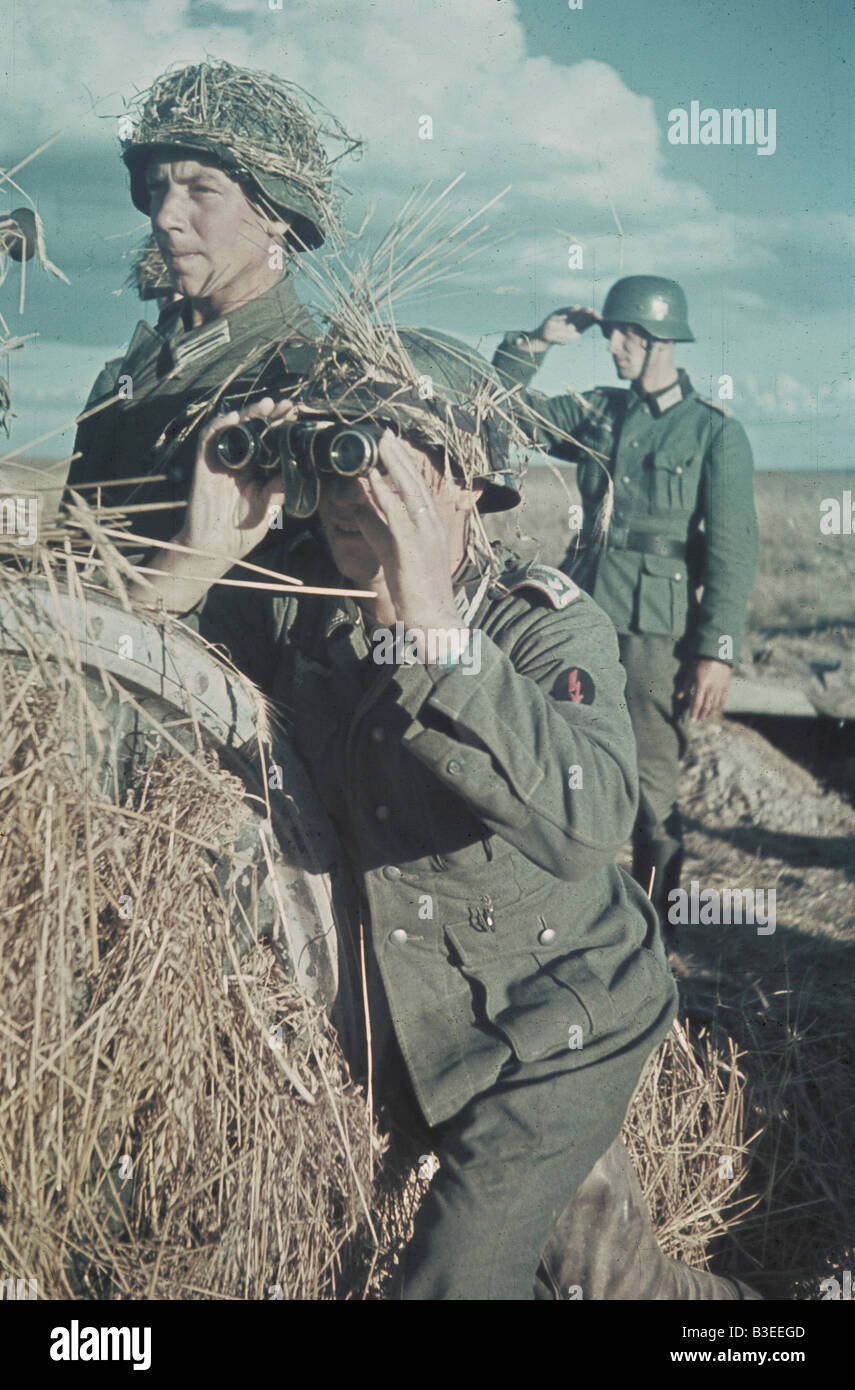 Pistola tedesca posizione / SECONDA GUERRA MONDIALE / 1941 Foto Stock