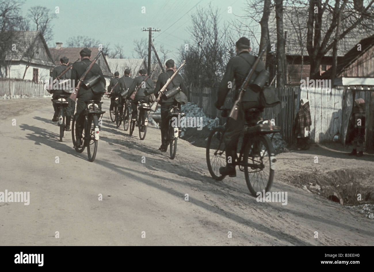 Tedesco truppe di bicicletta / SECONDA GUERRA MONDIALE / 1941 Foto Stock
