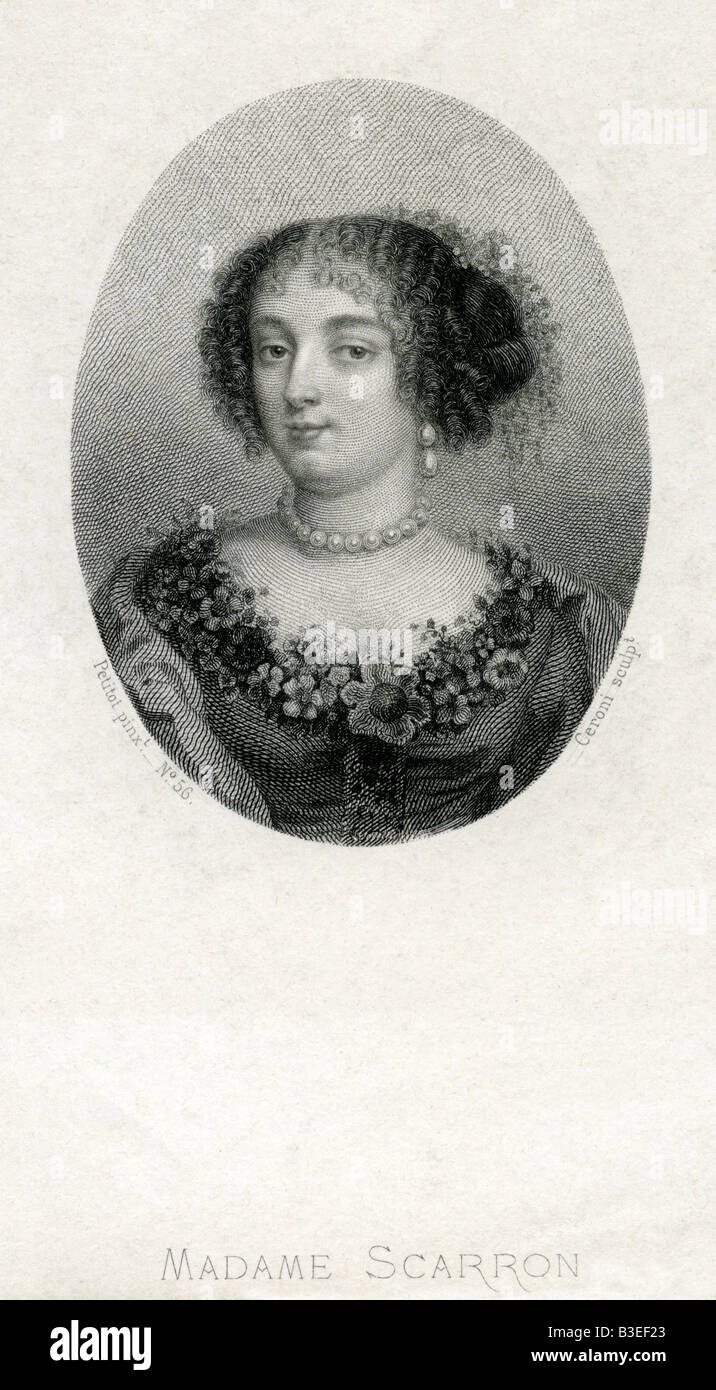 Maintenon, Francoise d' Augbigne, Marquise de, 27.11.1635 - 15.4.1719, amante di Re Luigi XIV di Francia, ritratto, incisione di Ceroni, secolo XIX, Madame Scarron, corte lady, moglie morganatica, secolo XVII, , artista del diritto d'autore non deve essere cancellata Foto Stock