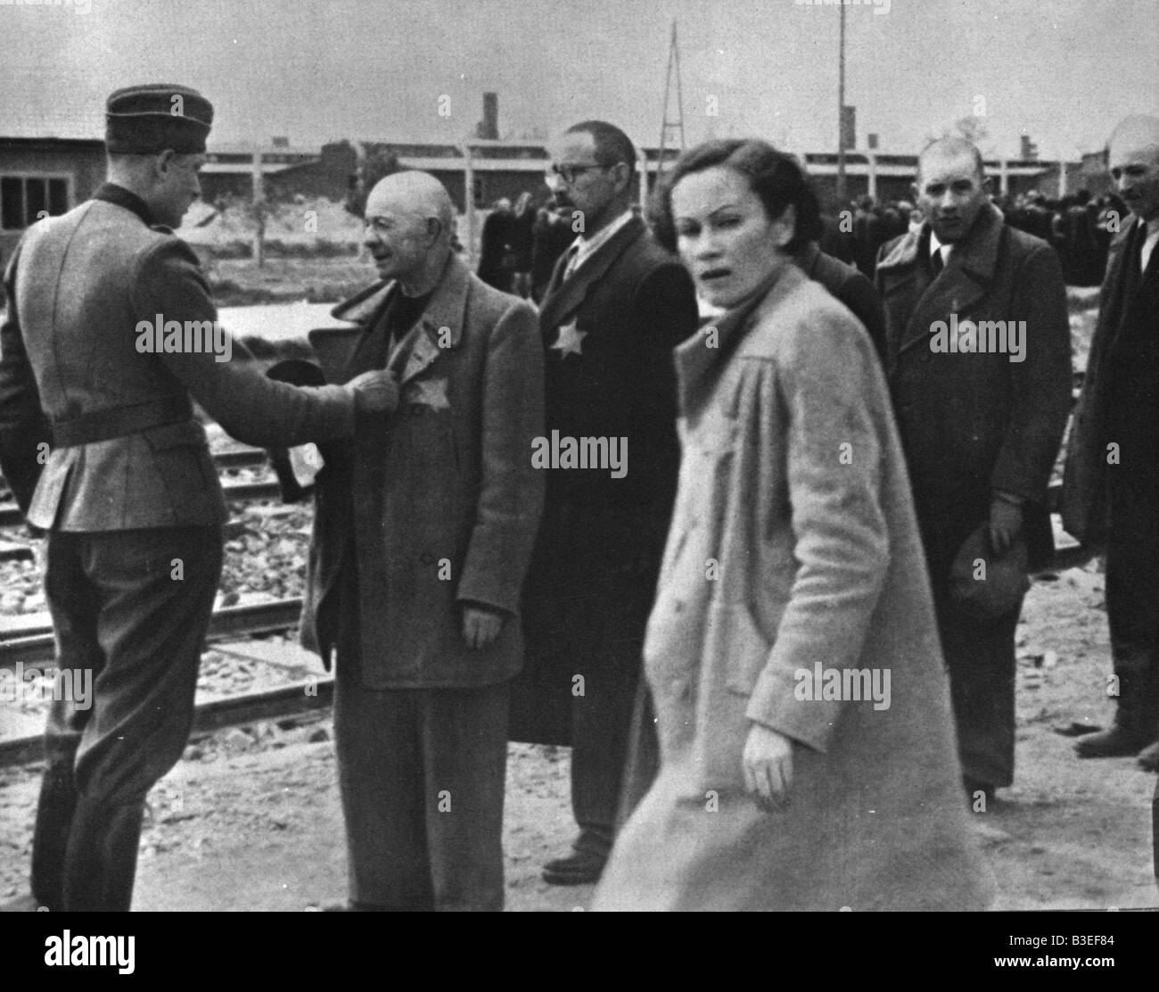Selezione di ebrei Ungheresi / 1944 Foto Stock