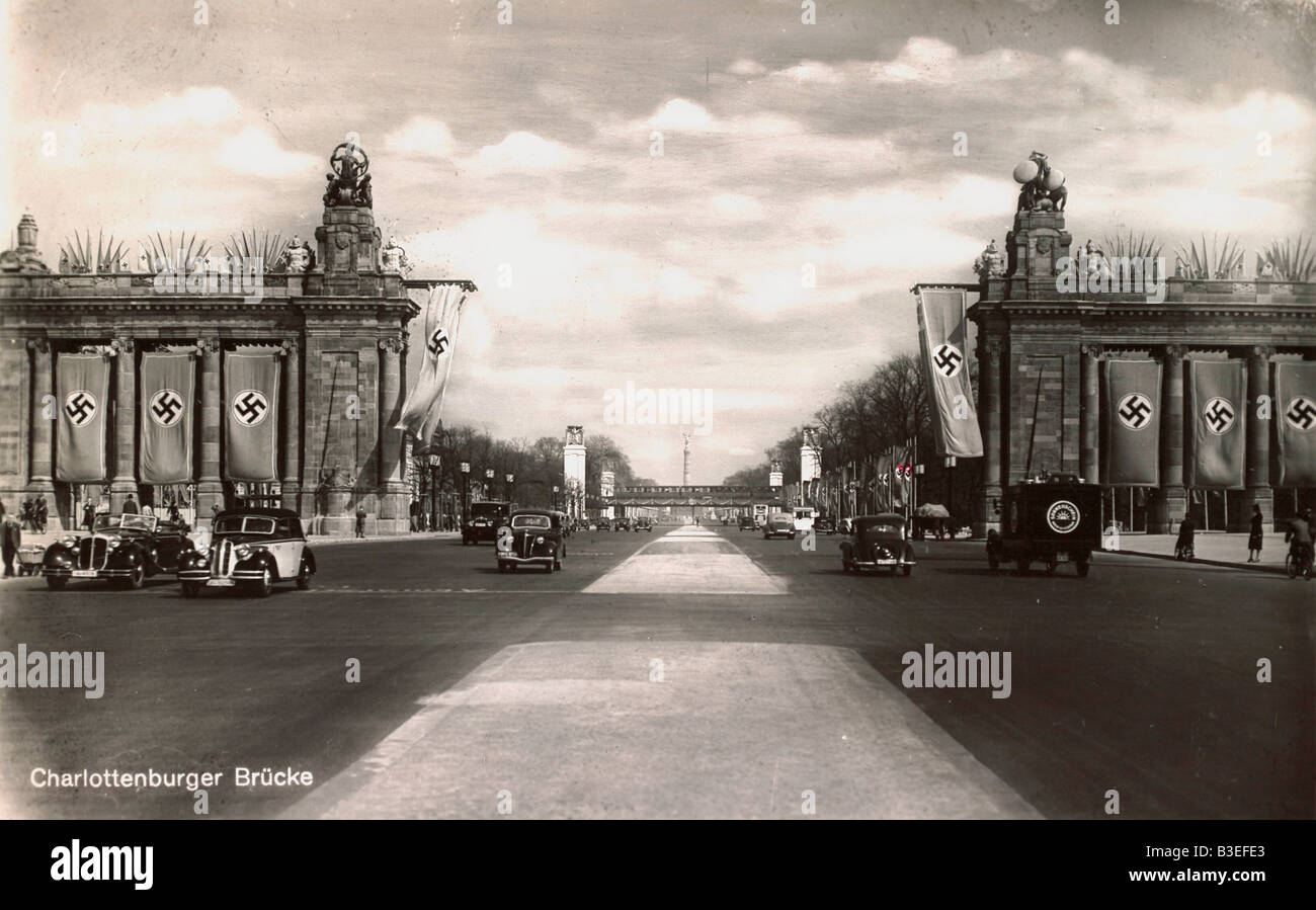 Ponte di Charlottenburg / photo Cartolina Foto Stock