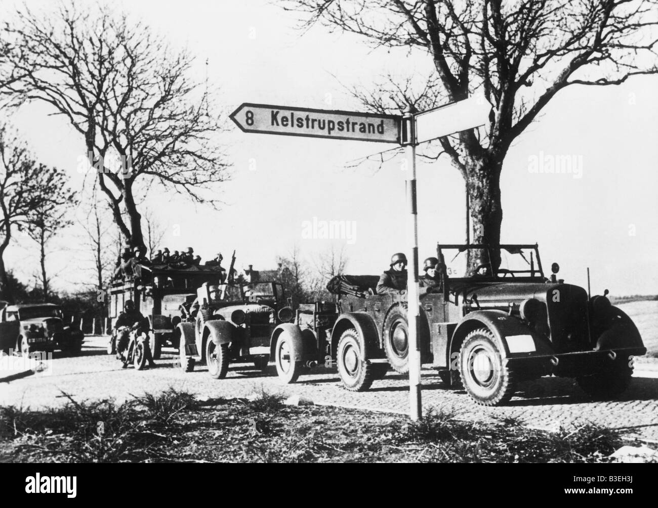 Truppe tedesche in Danimarca / 1940 Foto Stock
