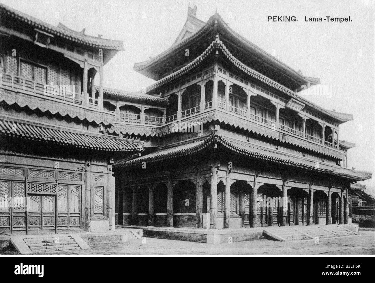 Geografia / viaggio, Cina, Pechino, Tempio lama, cartolina, 1909, Foto Stock