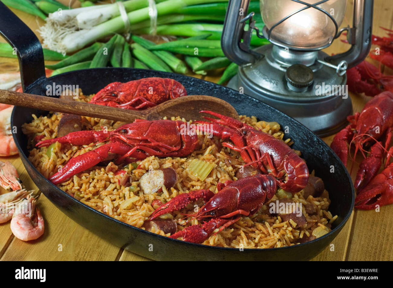 Jambalaya cibo Louisiana USA Foto Stock