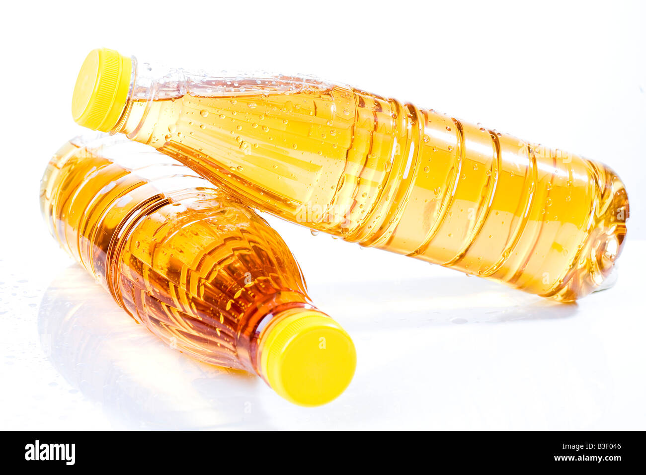 Due di succo di mela bottiglie, close up Foto Stock