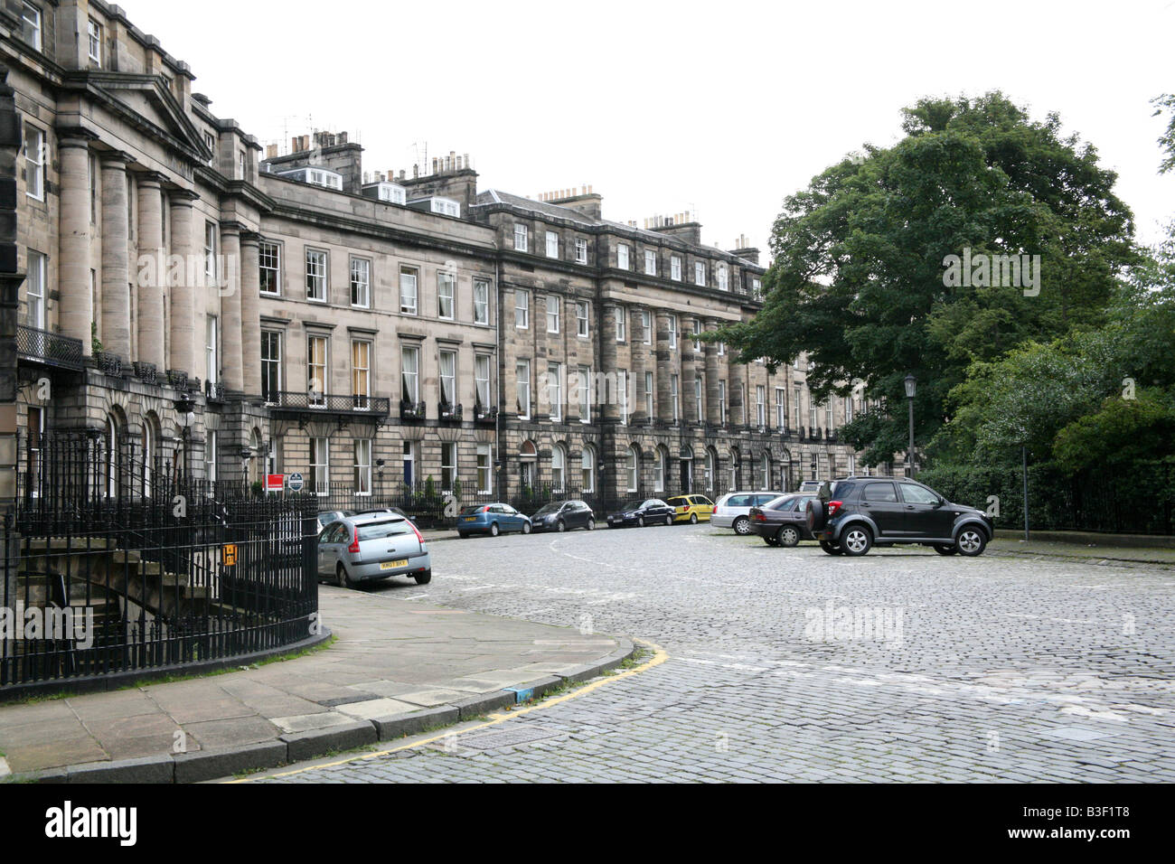 Architettura georgiana del circo nella zona nuova di Edinburgo Foto Stock