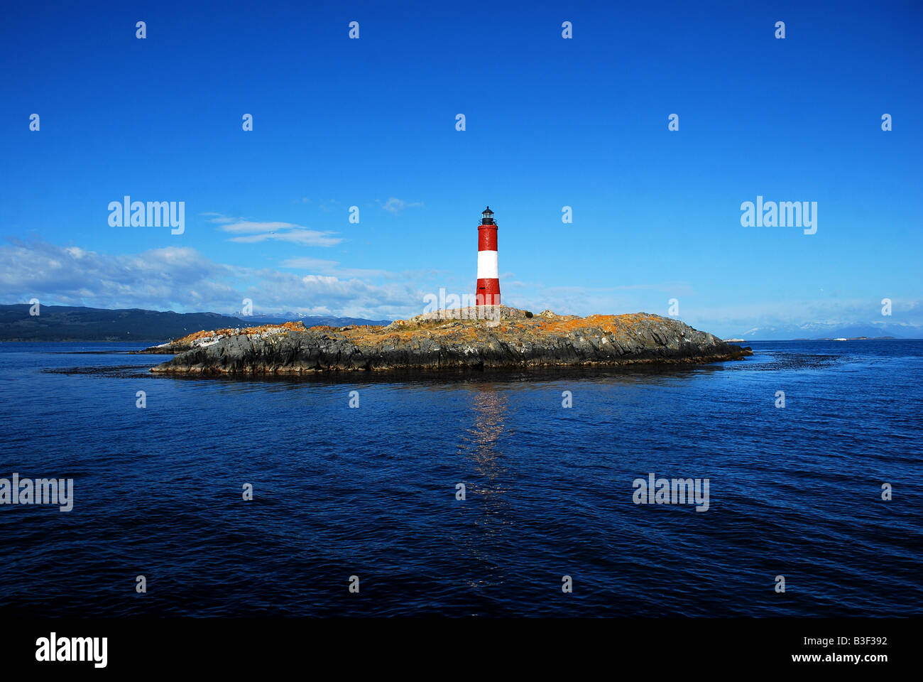 Faro nel Canale di Beagle Foto Stock