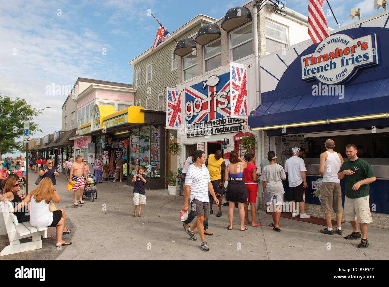 USA Delaware Rehoboth Beach Thrashers Patatine fritte Foto Stock