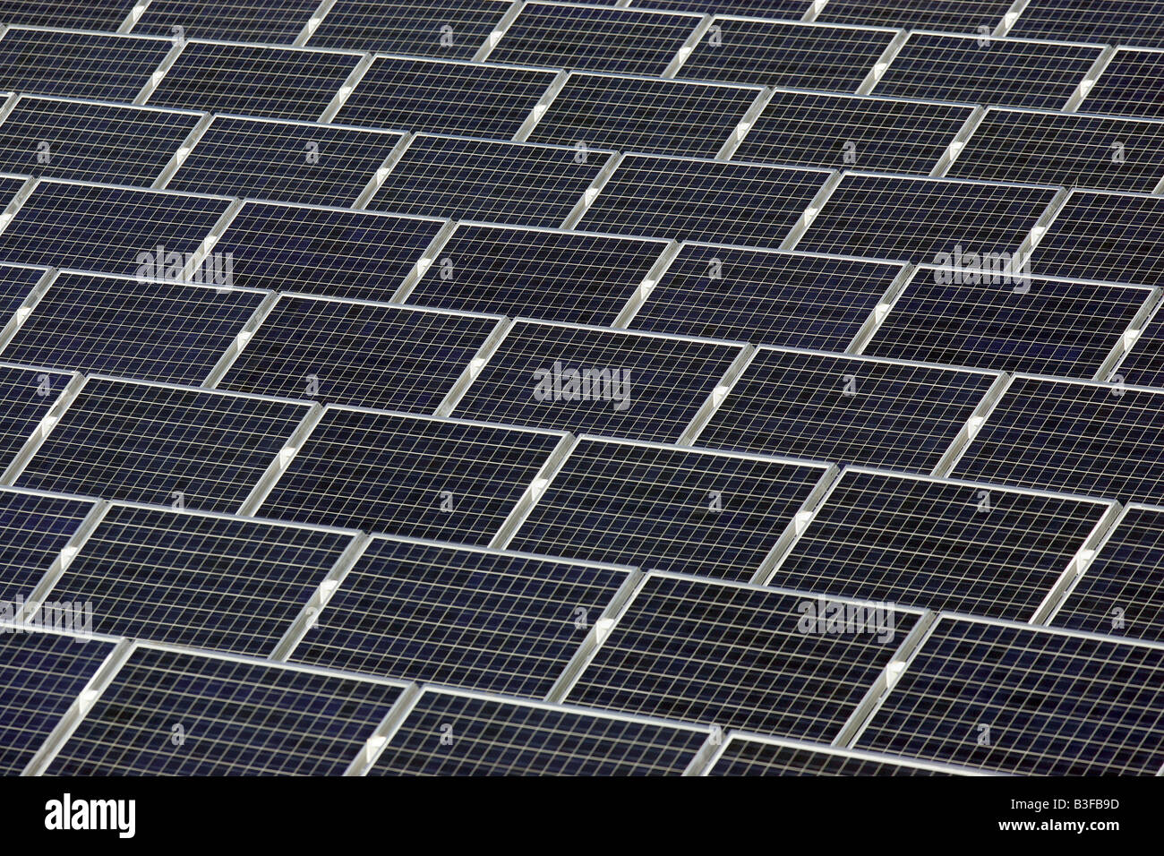 Pannelli solari alla generazione di elettricità solar array Brockton in Massachusetts Foto Stock