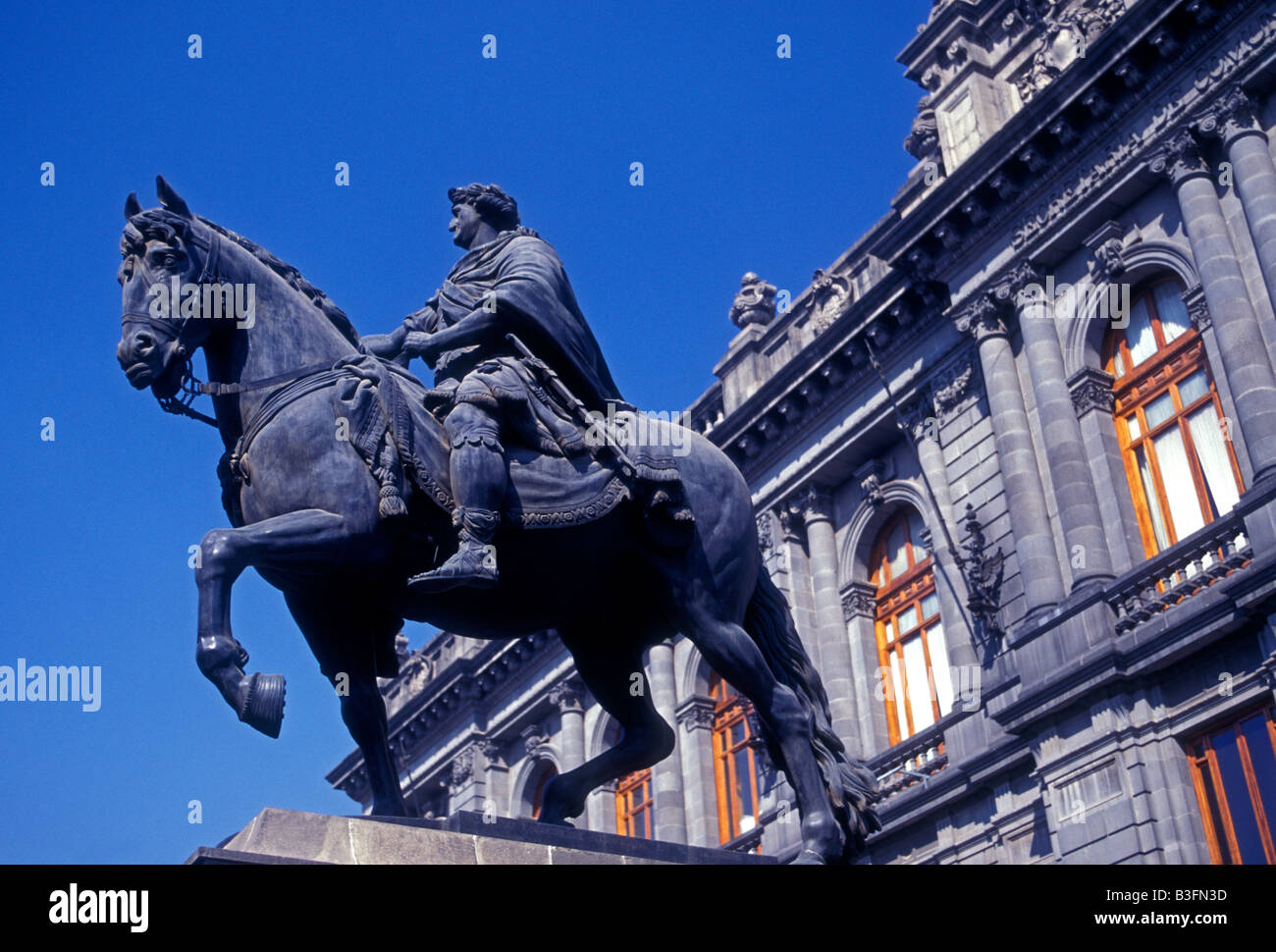 El Caballito, statua equestre di Carlo IV, statua di Carlos 4th, Città del Messico, del Distretto Federale, Messico Foto Stock