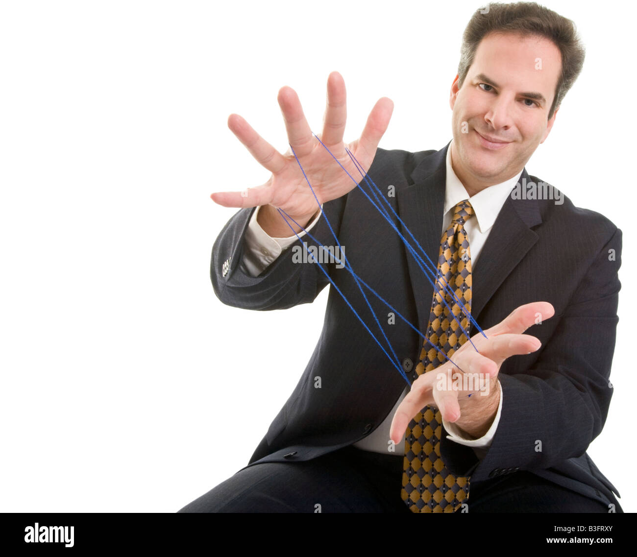Manager con gatto in culla Foto Stock