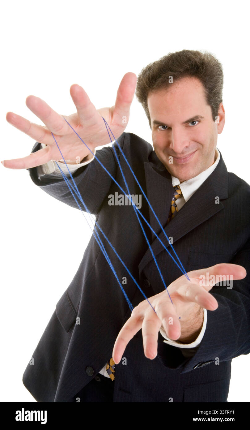 Manager con gatto in culla Foto Stock