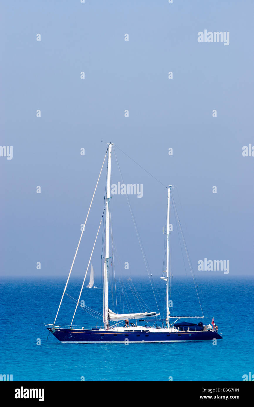 Nave a vela, Formentera Foto Stock