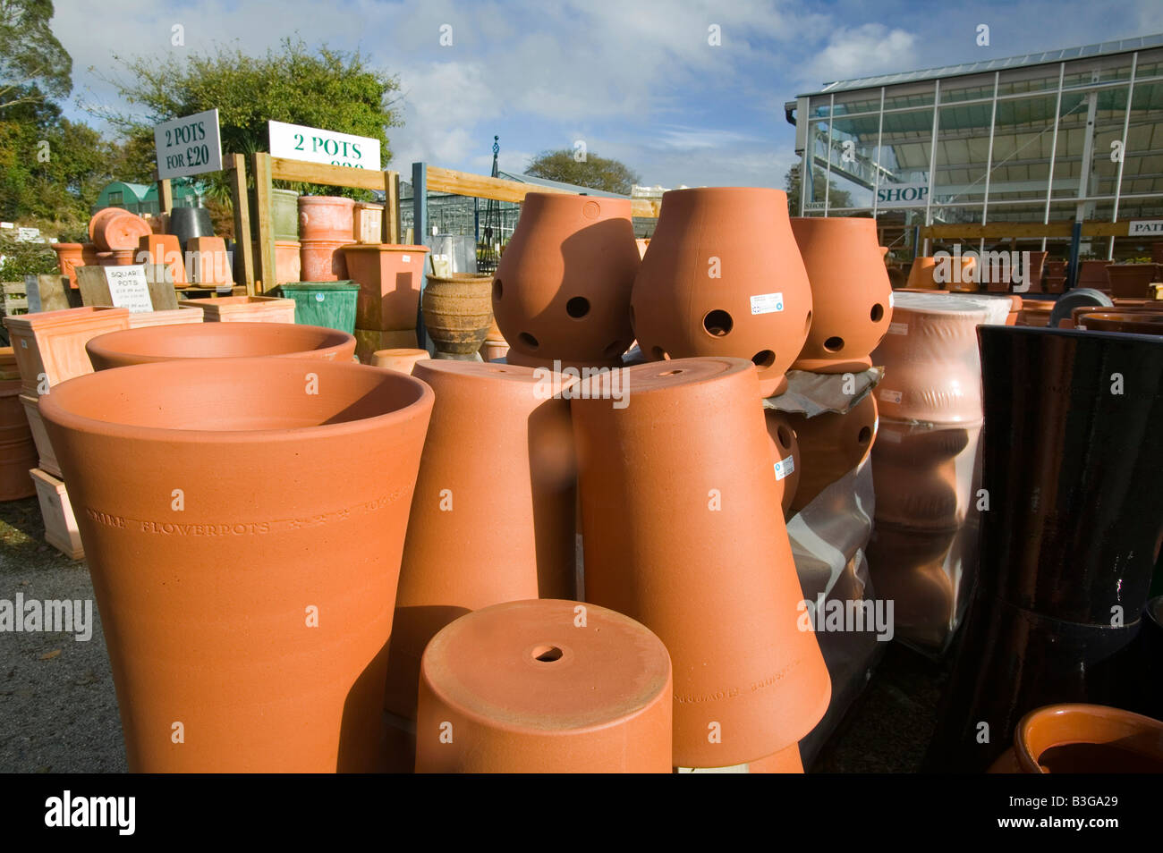 Un centro giardino vicino a Bodmin Cornwall Regno Unito Foto Stock