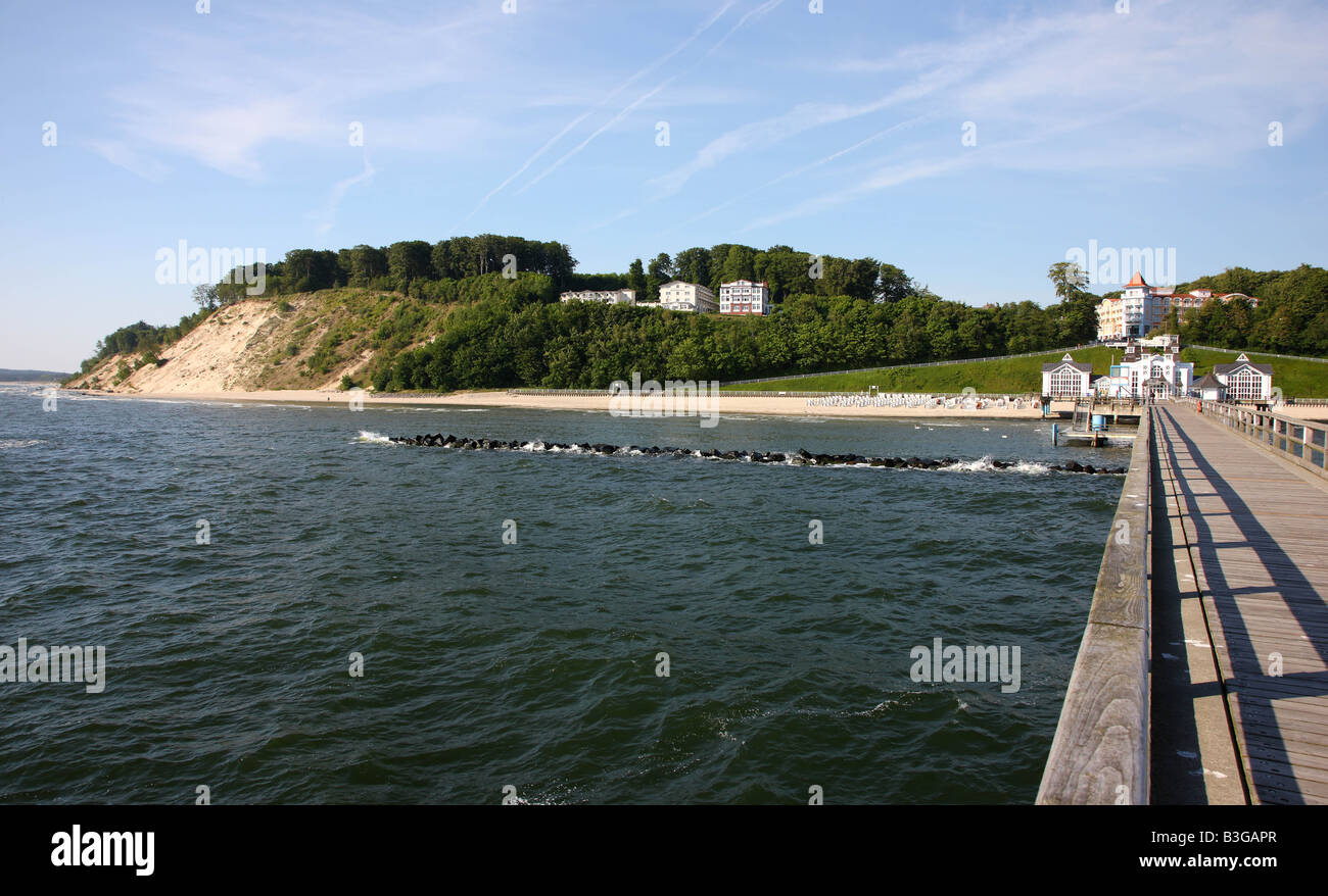 DEU, Germania, Ruegen: il ponte del mare di Sellin Foto Stock