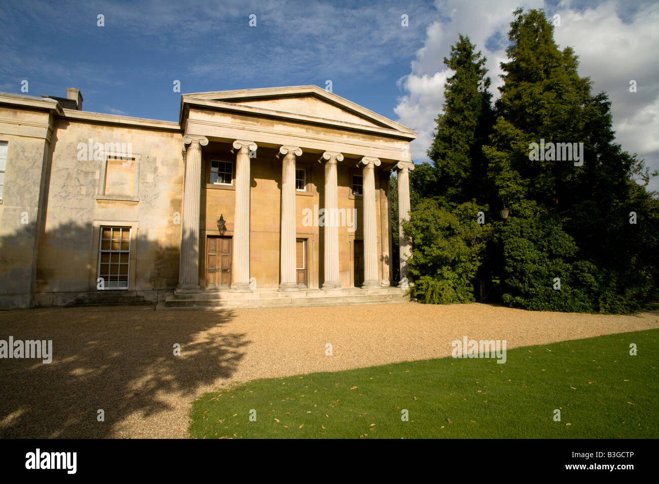 Il padrone del Lodge, Downing College di Cambridge, Inghilterra nel pomeriggio di sole Foto Stock