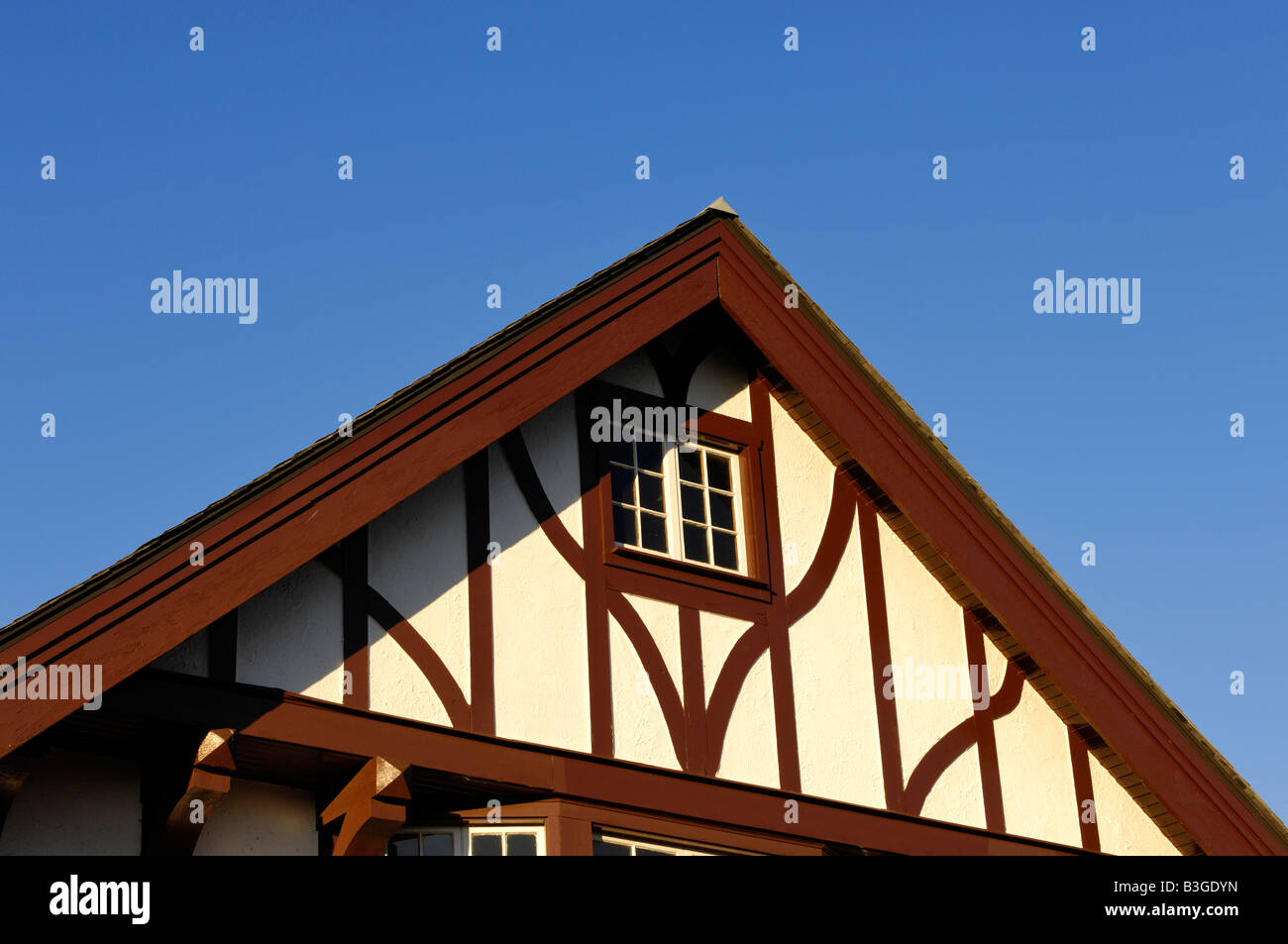 Tudor House tetto Foto Stock