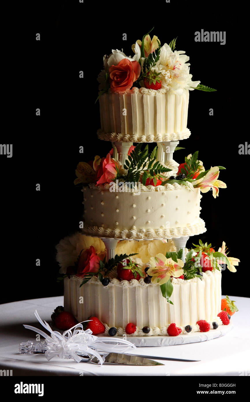Torta di cerimonia nuziale Foto Stock