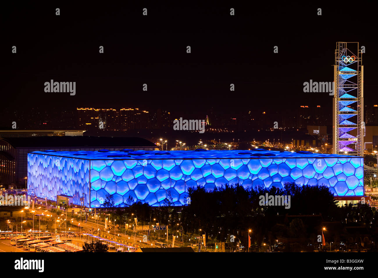 Cina Pechino panarama del cubo acqua spazio copia Foto Stock