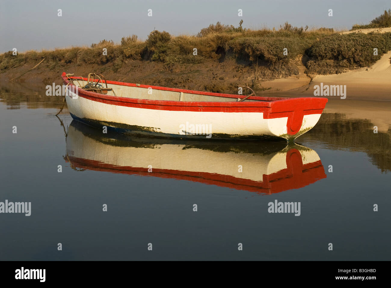 Piccola barca da pesca a Stiffkey, North Norfolk Foto Stock