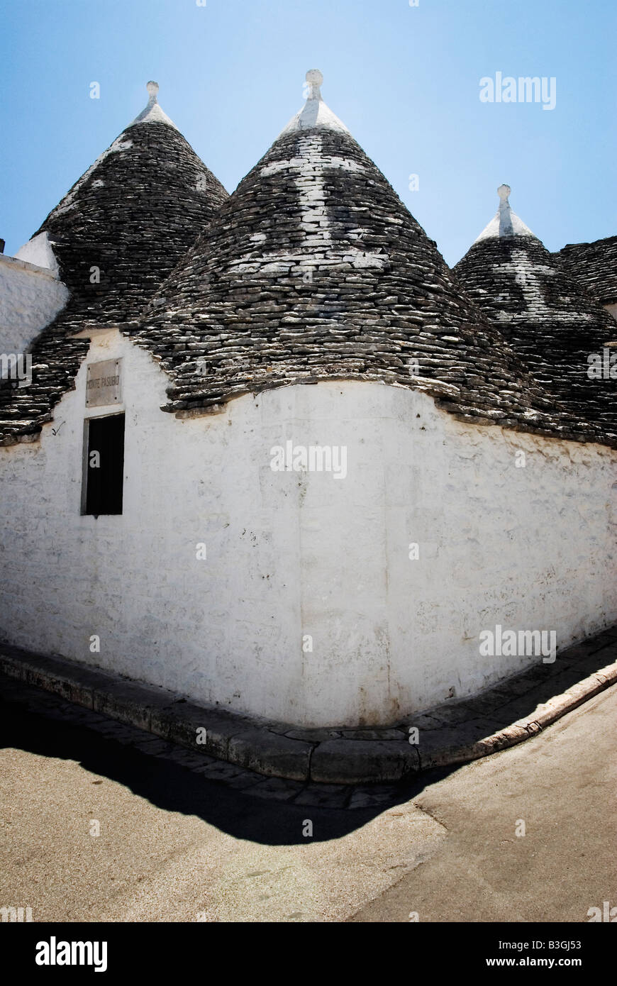 Italia Puglia. 2008. Il villaggio di Alberobello. Trulli. Foto Stock