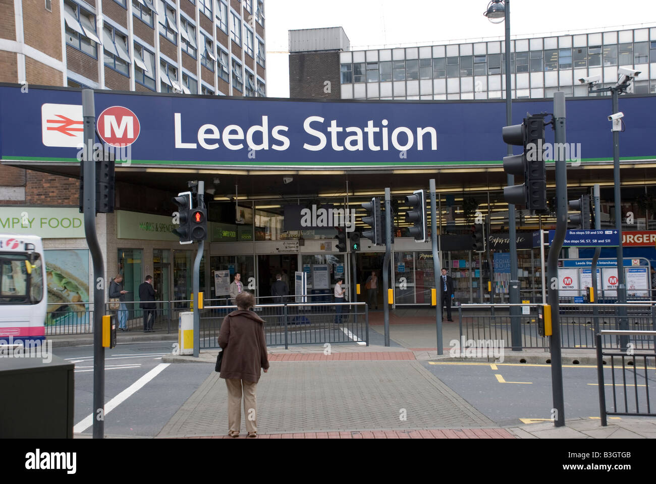 Leeds City stazione ferroviaria. Foto Stock