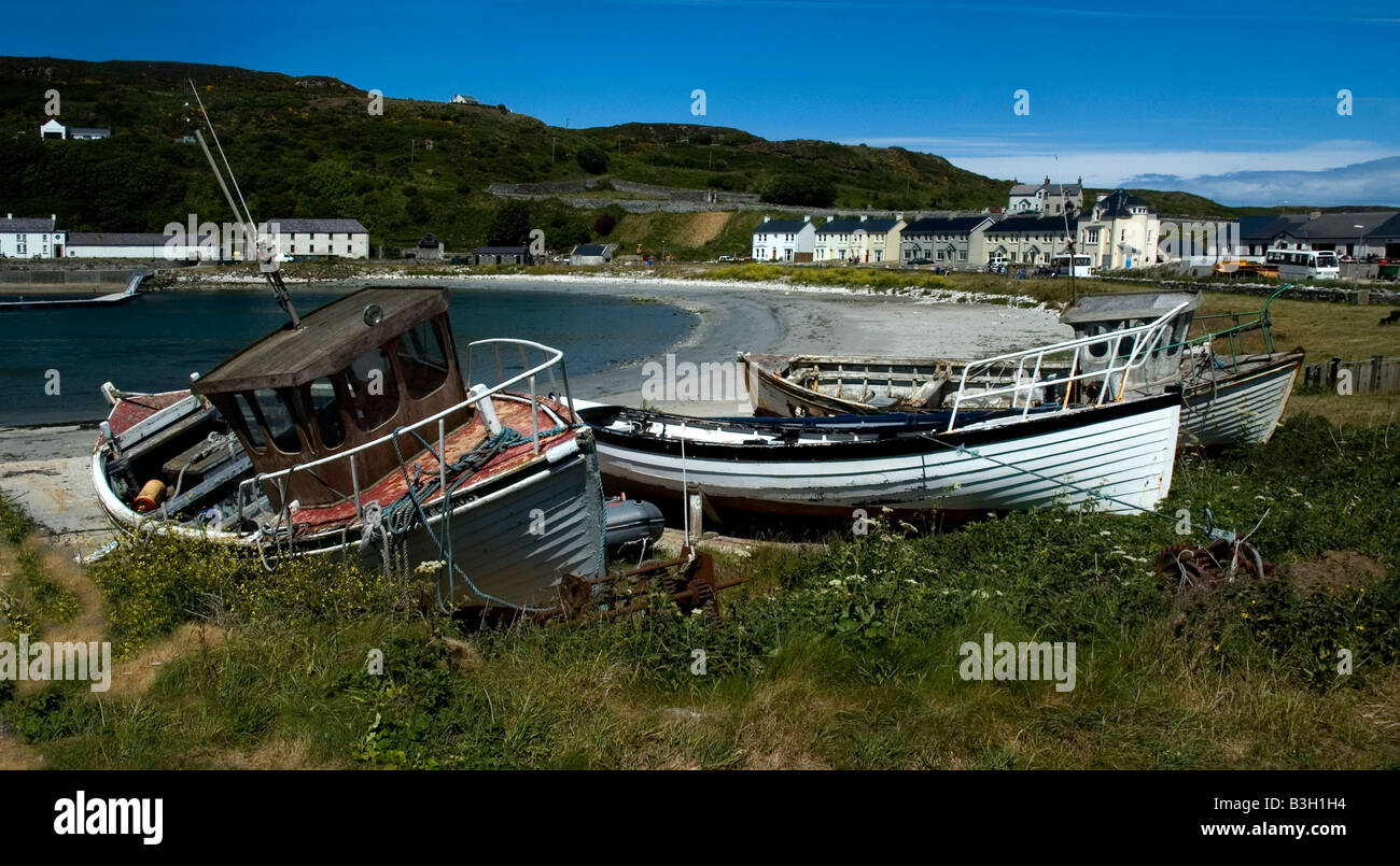 Porto isola di Rathlin Irlanda del Nord Foto Stock