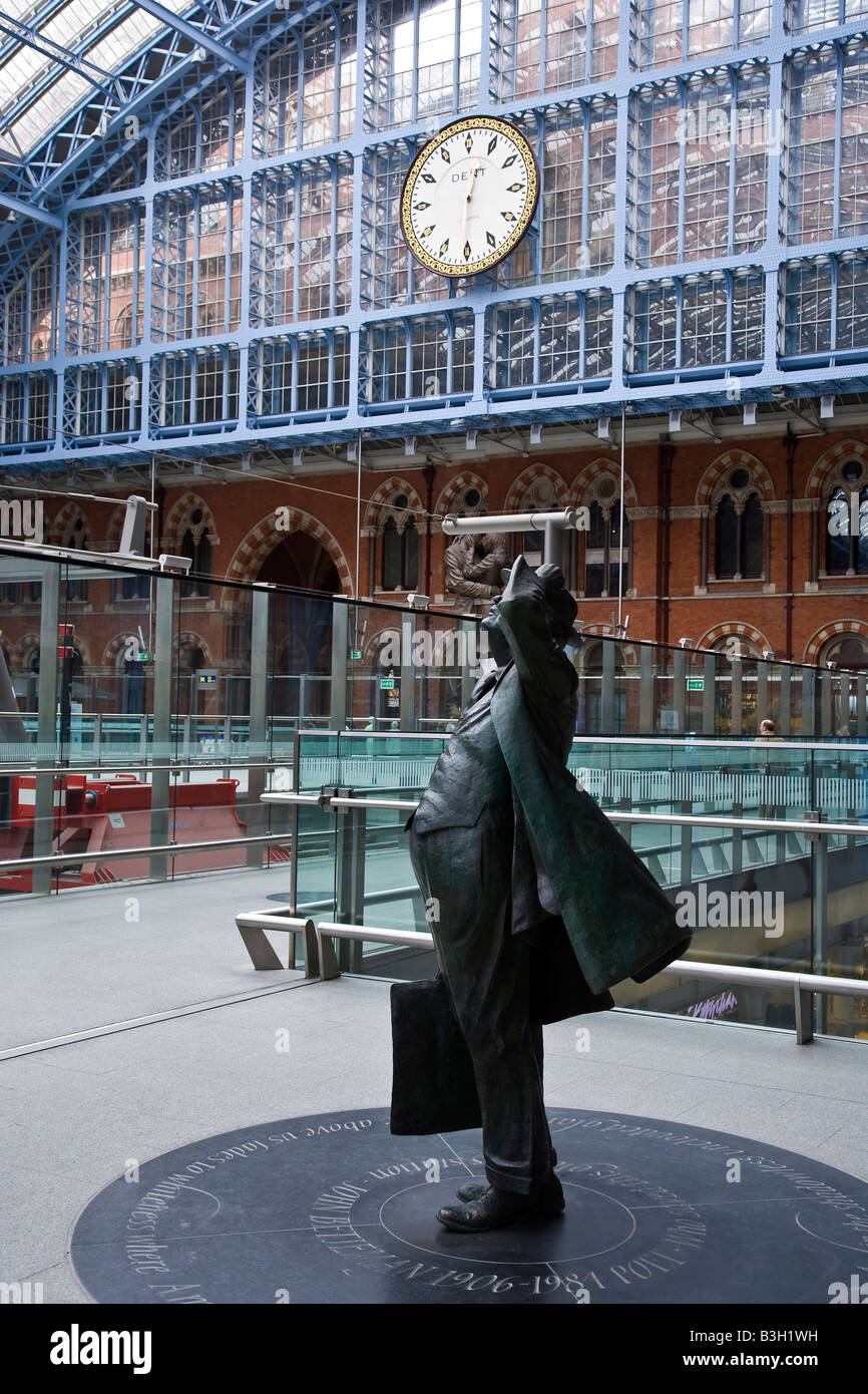 Eurostar St Pancras Station di Londra Foto Stock