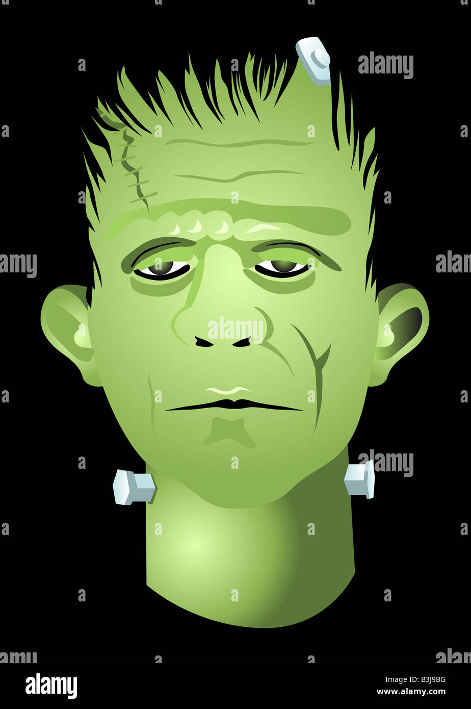 Abstract illustrazione vettoriale del mostro di Frankenstein Foto Stock