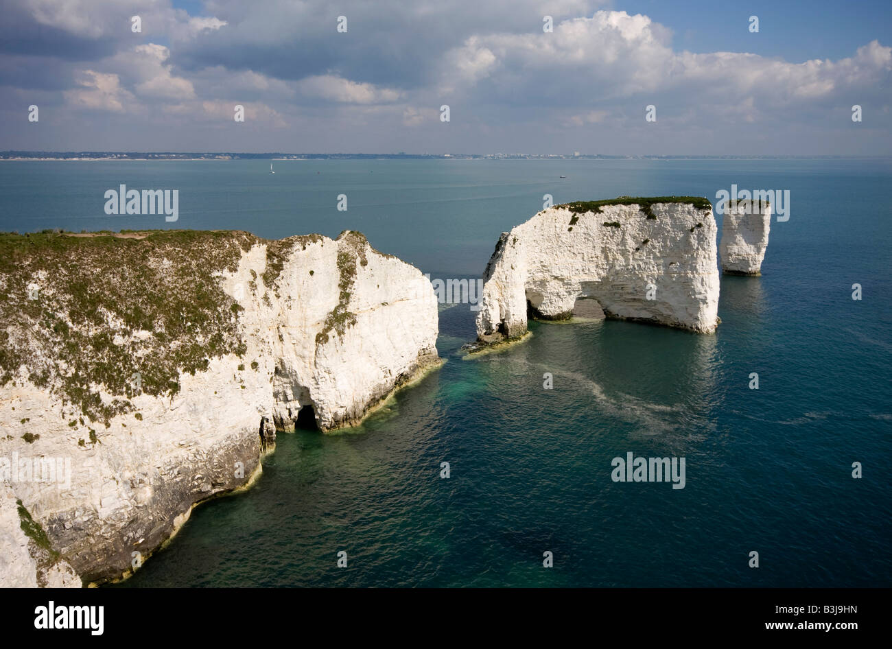 Old Harry Rocks, il Foreland, Studland, Dorset, Regno Unito Foto Stock Old Harry Rocks, il Foreland, Studland, Dorset, Regno Unito Foto Stock