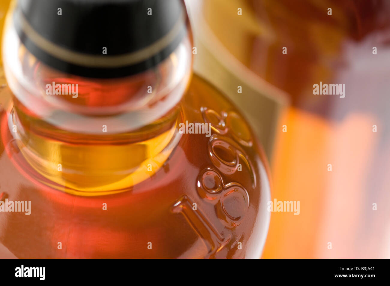 I whisky di malto di bottiglie Foto Stock