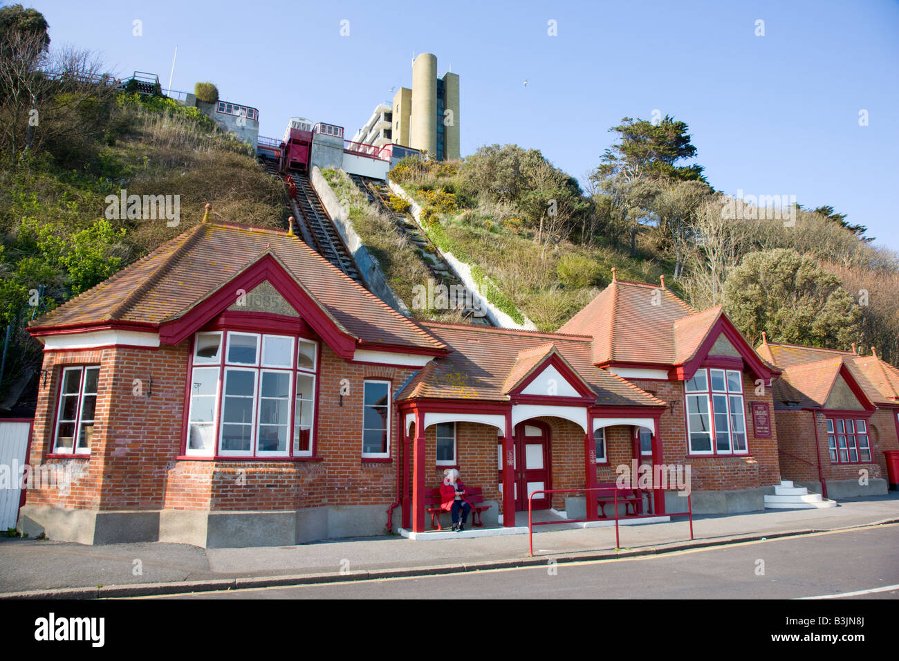 La funicolare in Folkestone nel Kent Foto Stock