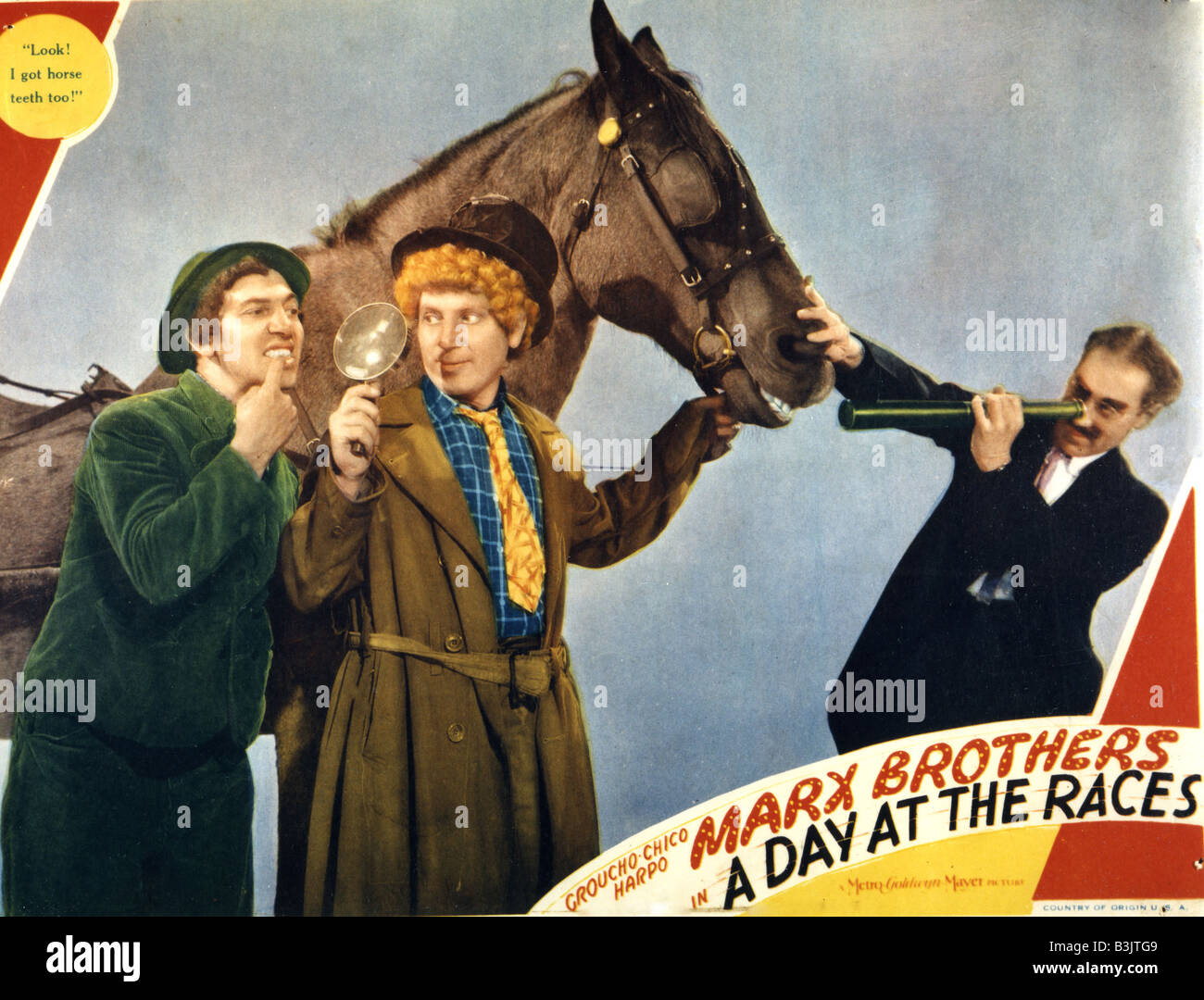 Una giornata di gare 1937 MGM film con i fratelli Marx Foto Stock